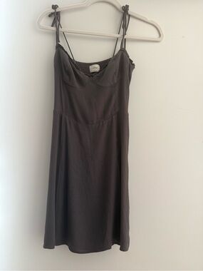 Aritzia Brown Mini Slip Dress